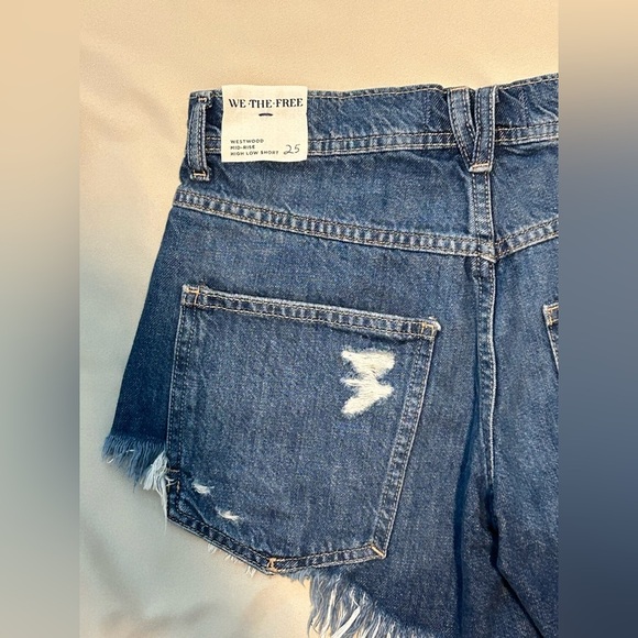 NWT We The Free Westwood Mid Rise High Low Shorts - Size 25 - Picture 11 of 14